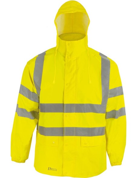 CHAQUETA DE LLUVIA DE ALTA VISIBILIDAD RJG Y RJO TALLA S-2XL